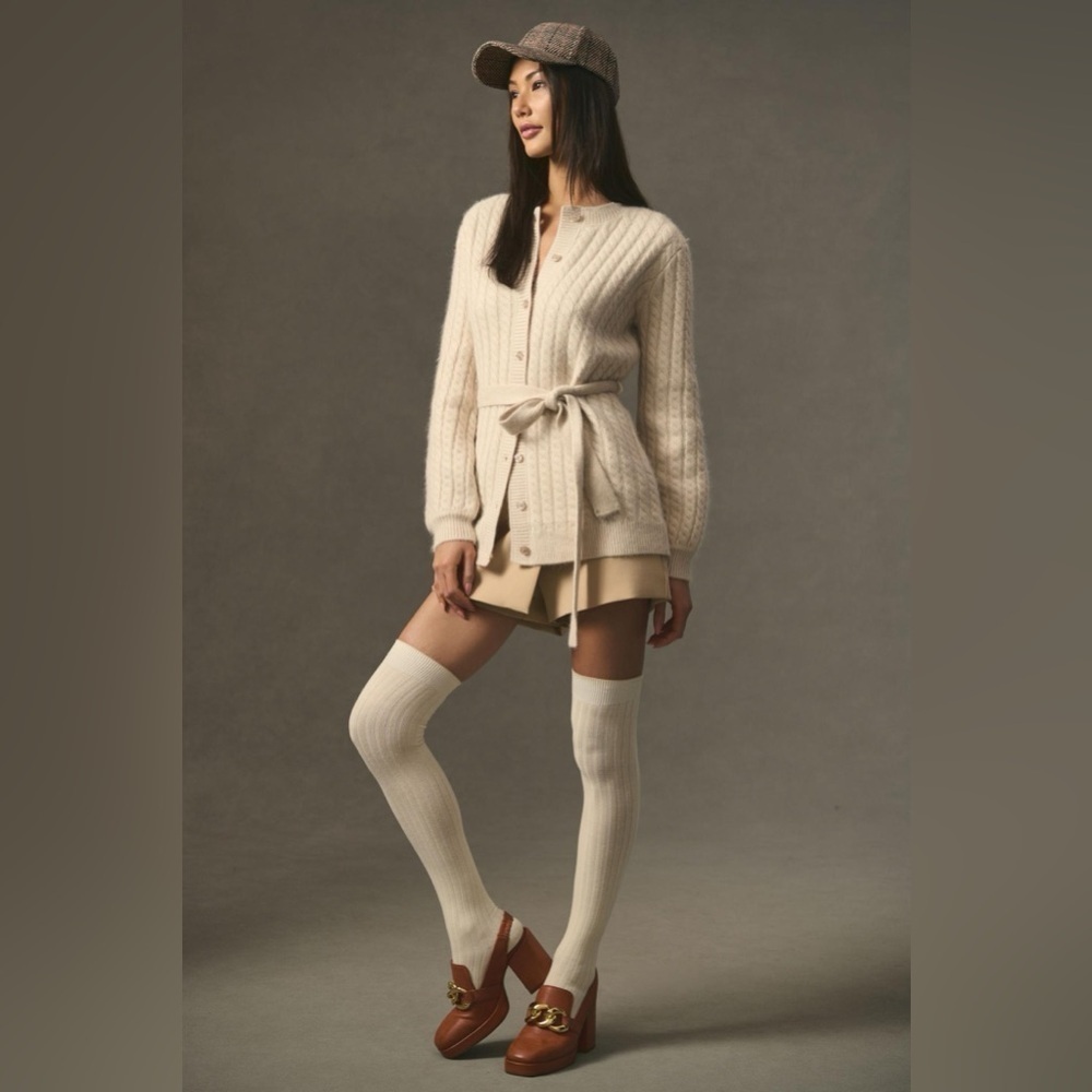 Favorite Daughter  The Ginger Belted Cardigan in Basmati